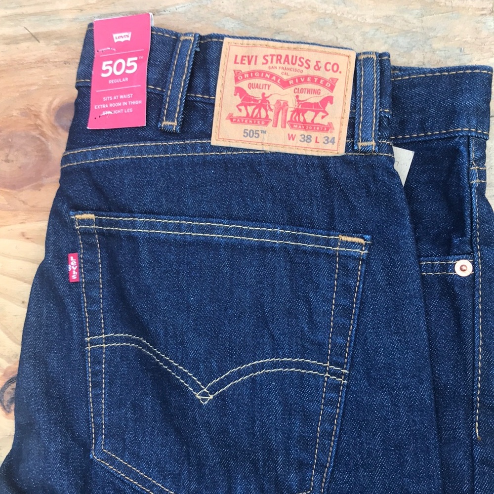 Levi 505 men’s jeans 38x34 regular NWT